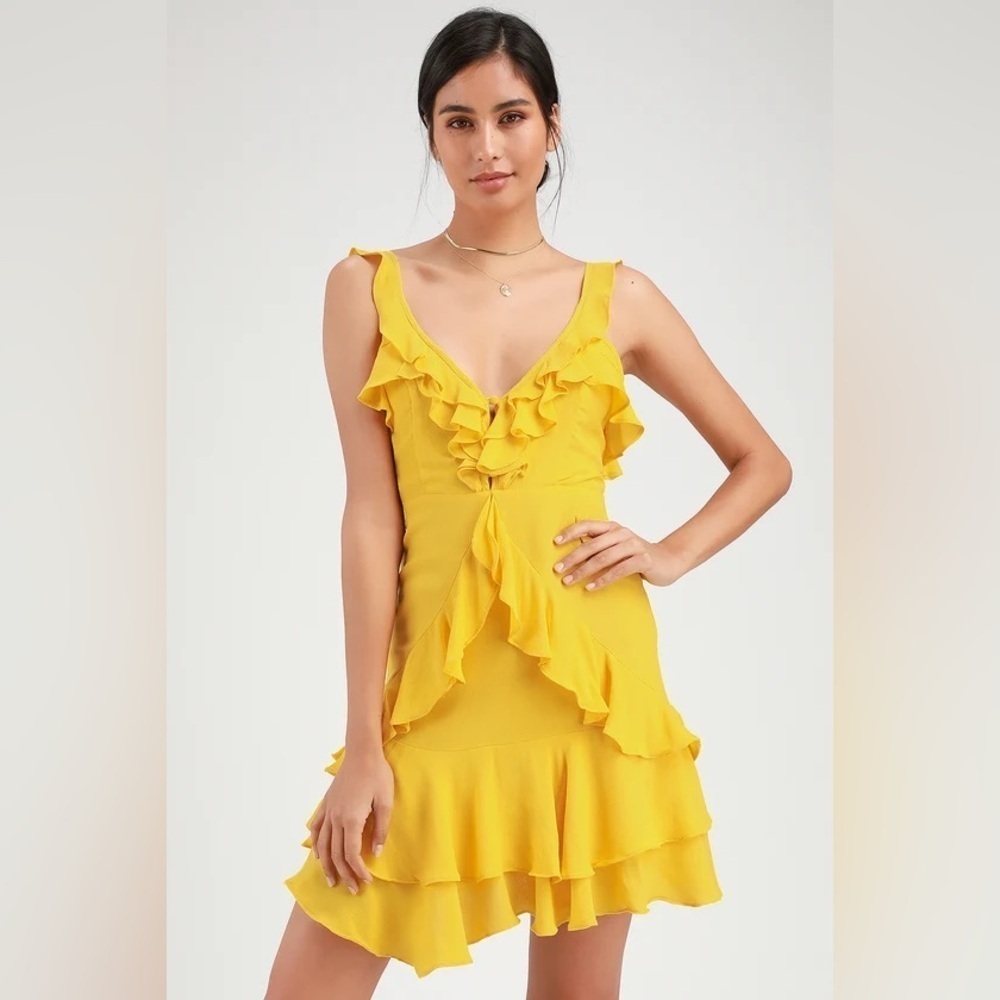 Lulu's Yellow Mini Dress